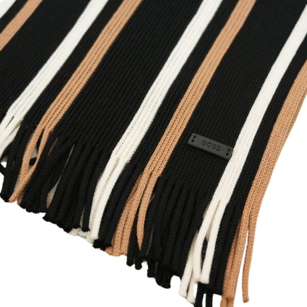 BOSS Beige Stripe Scarf 2