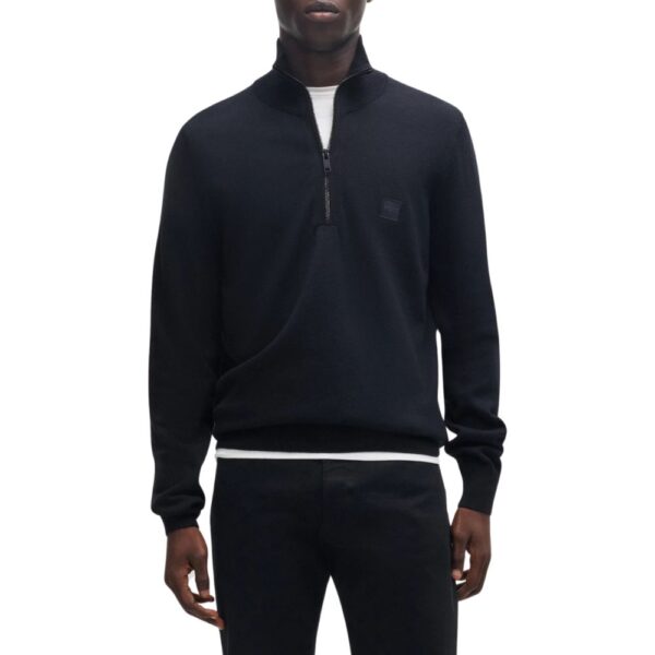 BOSS Navy Quarter zip