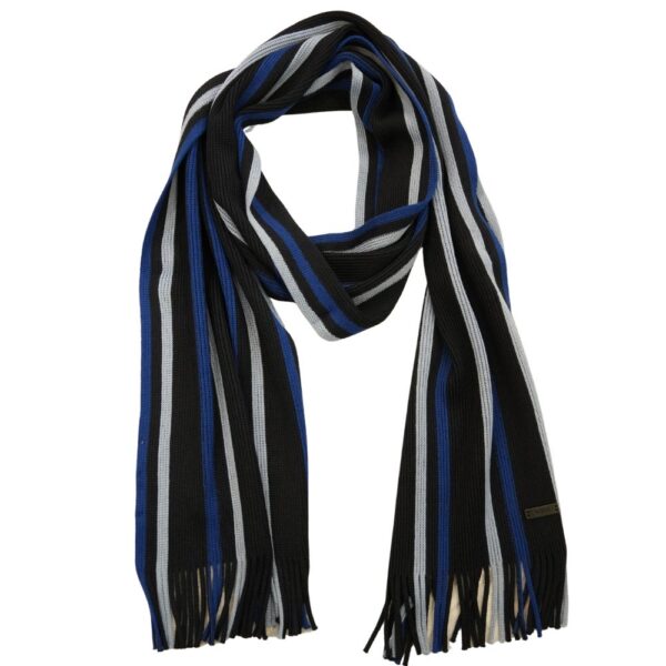 BOSS Navy Stripe Scarf