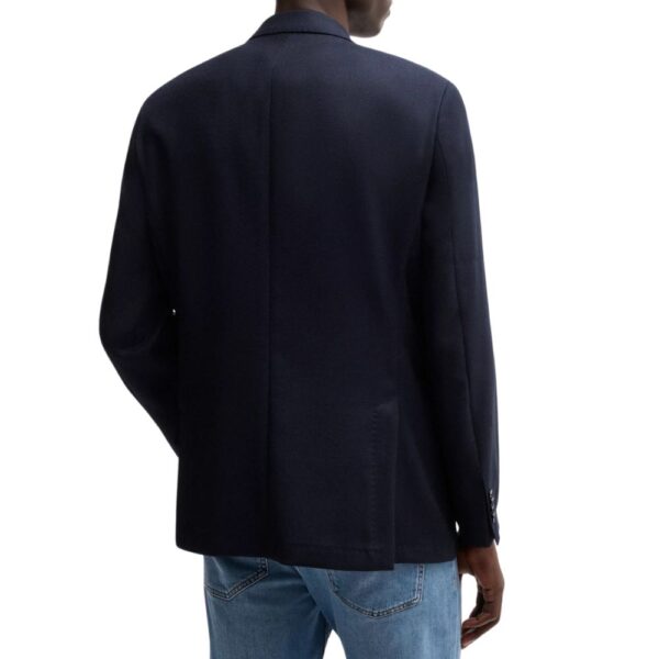 BOSS Regular Fit Micro Pattern Navy Jacket 1