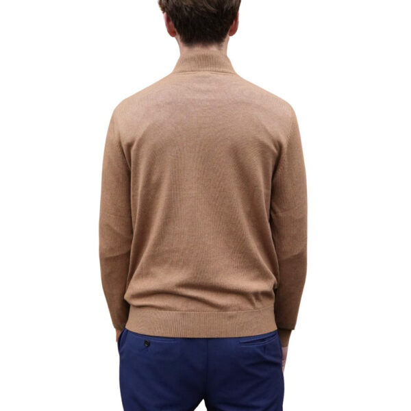 BUGATTI Light Brown Half Zip Jumper back