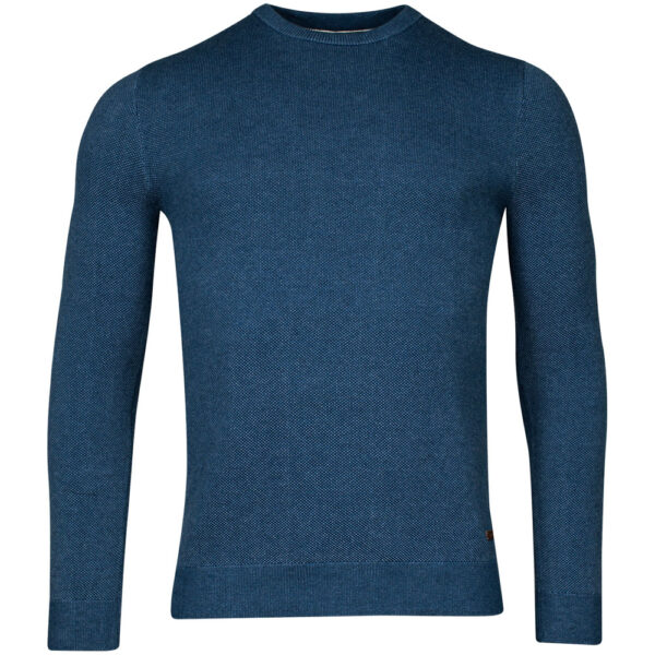 Baileys Waffle Navy Melange Crew Neck Jumper