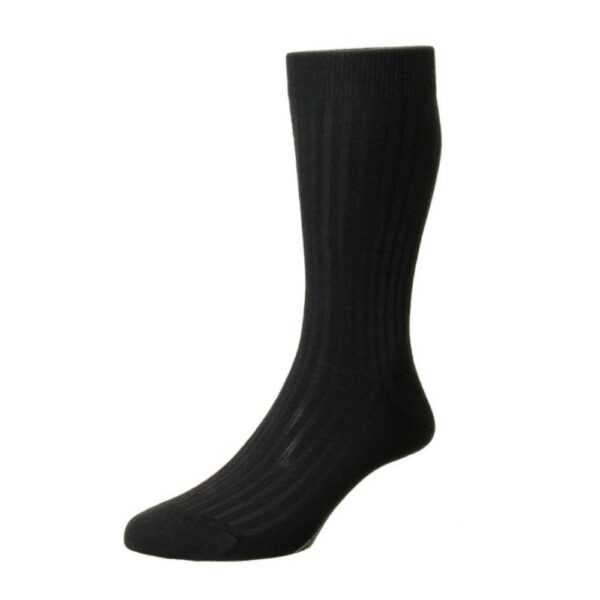 Black Merino Wool Sock