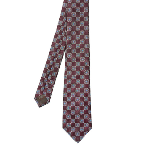 CANALI Red Mosaic Tie 2 1