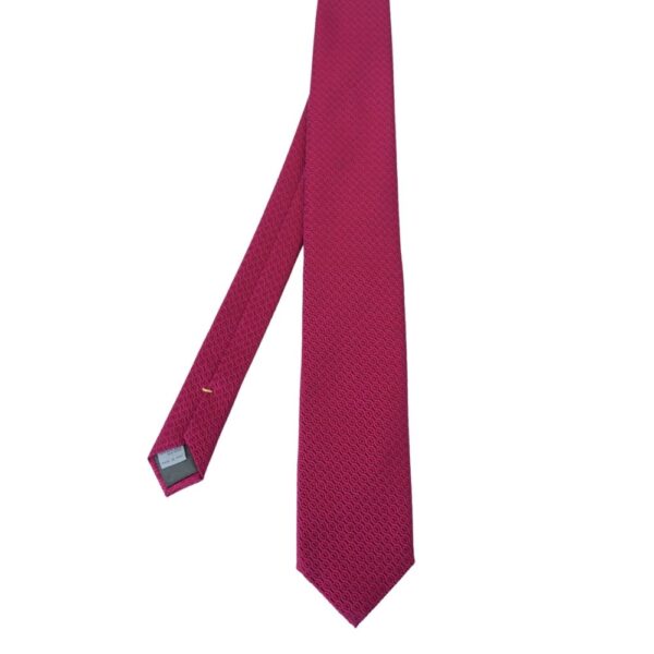 CANALI Textured Crimson Red Tie 2