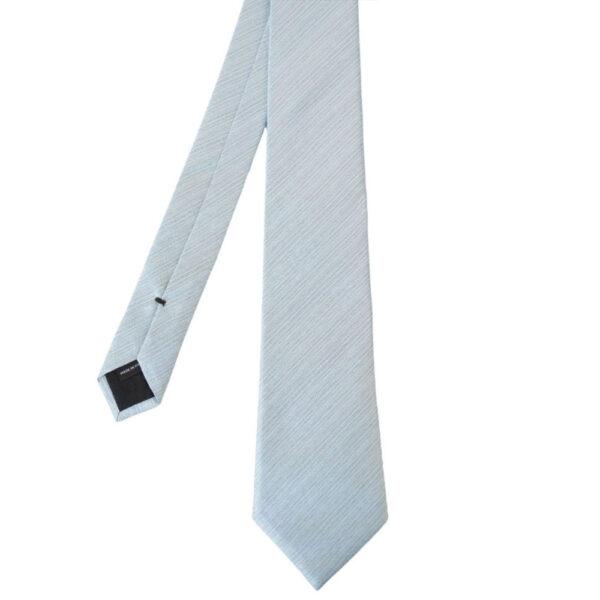 CANALI Textured Fine Stripe Light Blue Tie