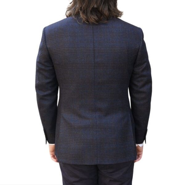 Canali Navy Check Smart Jacket back