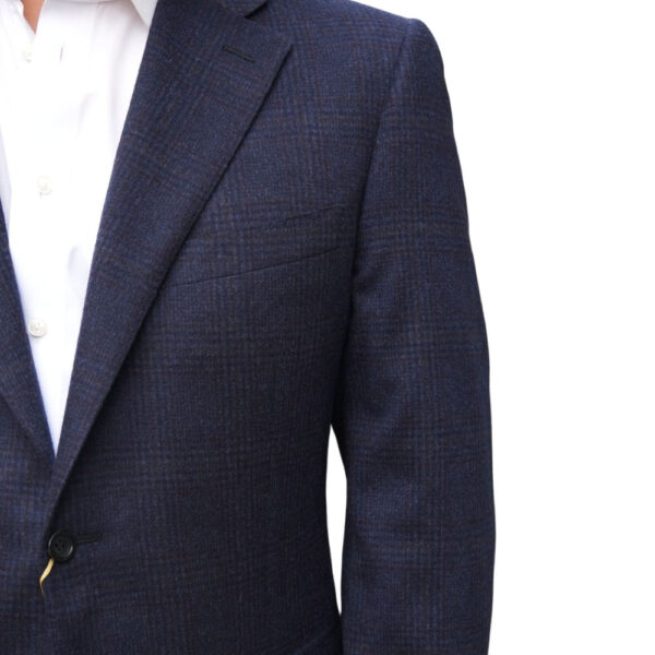 Canali Navy Check Smart Jacket detail 1