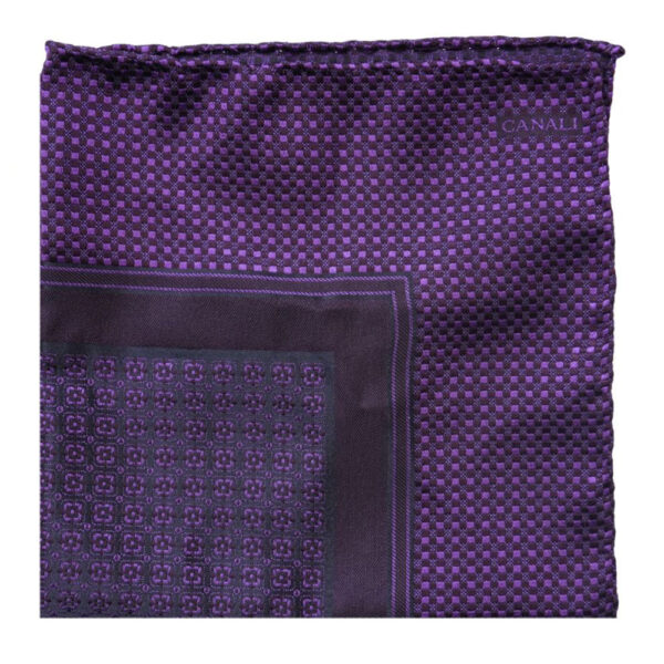 Canali Purple Tie and Pocket Square Set 3