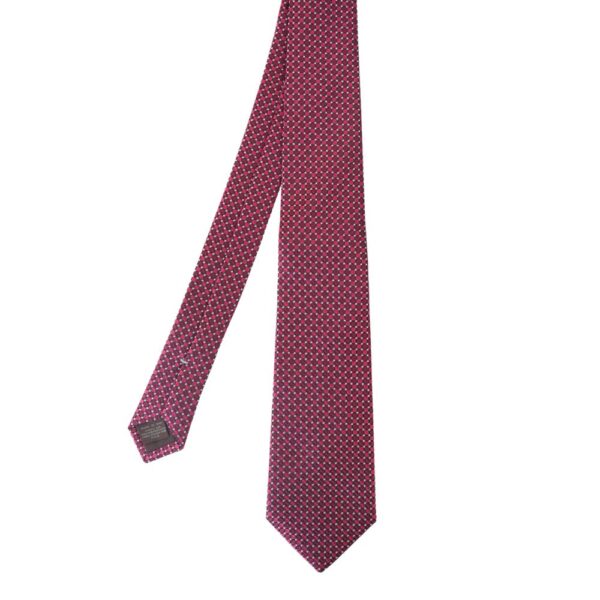 Canali Red Black Diamond Pattern Tie