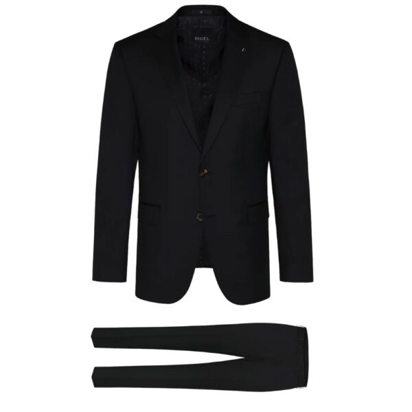 Digel Black Virgin Wool Suit