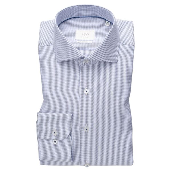 ETERNA 1863 Dogtooth Blue Shirt Front