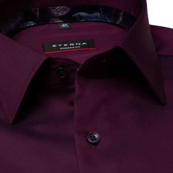 ETERNA 1863 Modern Fit Dark Purple Shirt Collar