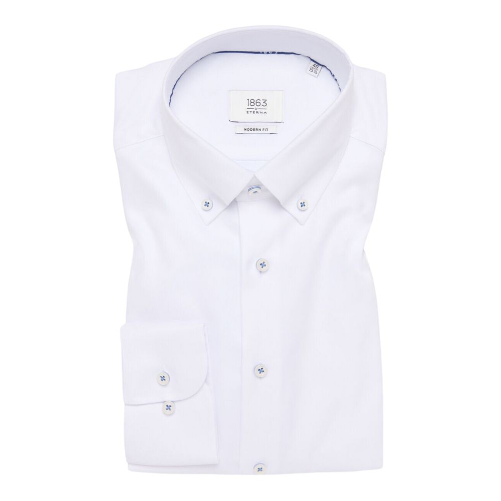 ETERNA Oxford Button Down White Shirt