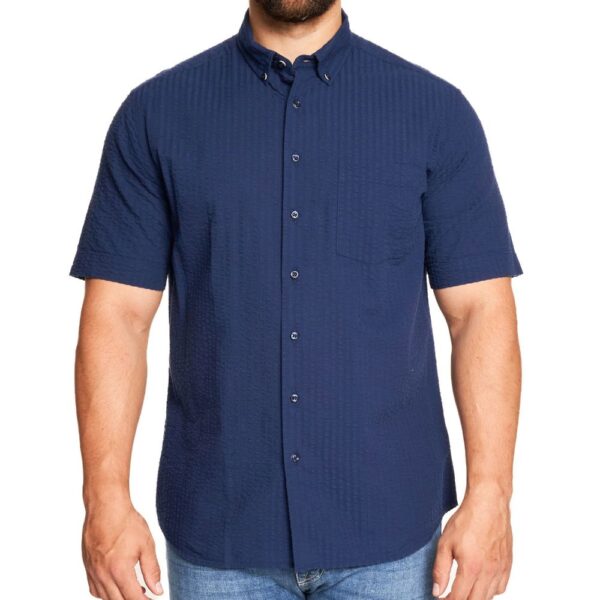 ETERNA Seersucker Navy Shirt 2