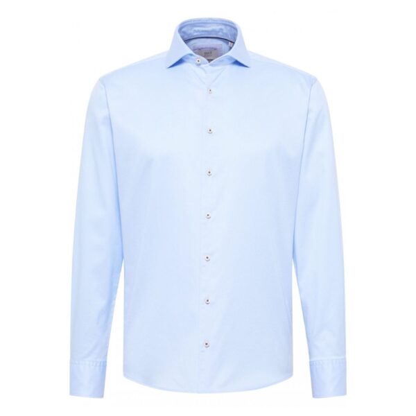 ETERNA Soft Long Sleeve Light Blue Shirt