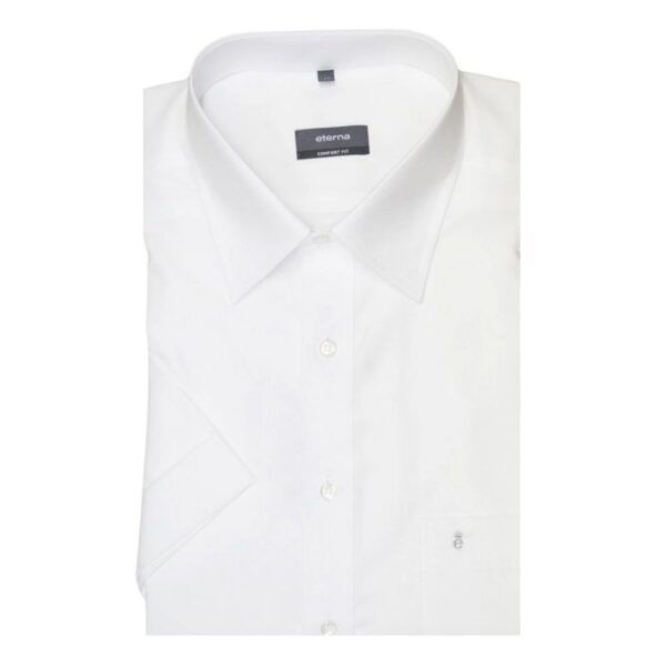 ETERNA White Short Sleeve Shirt With Breast Pocket