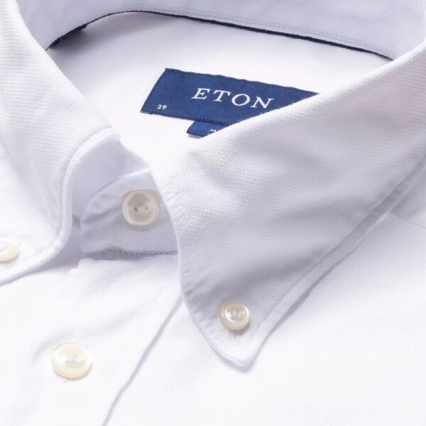 ETON Button Down Royal Oxford White Shirt collar