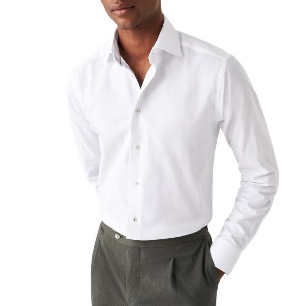 ETON Contemporary Fit Dobby White Shirt 2