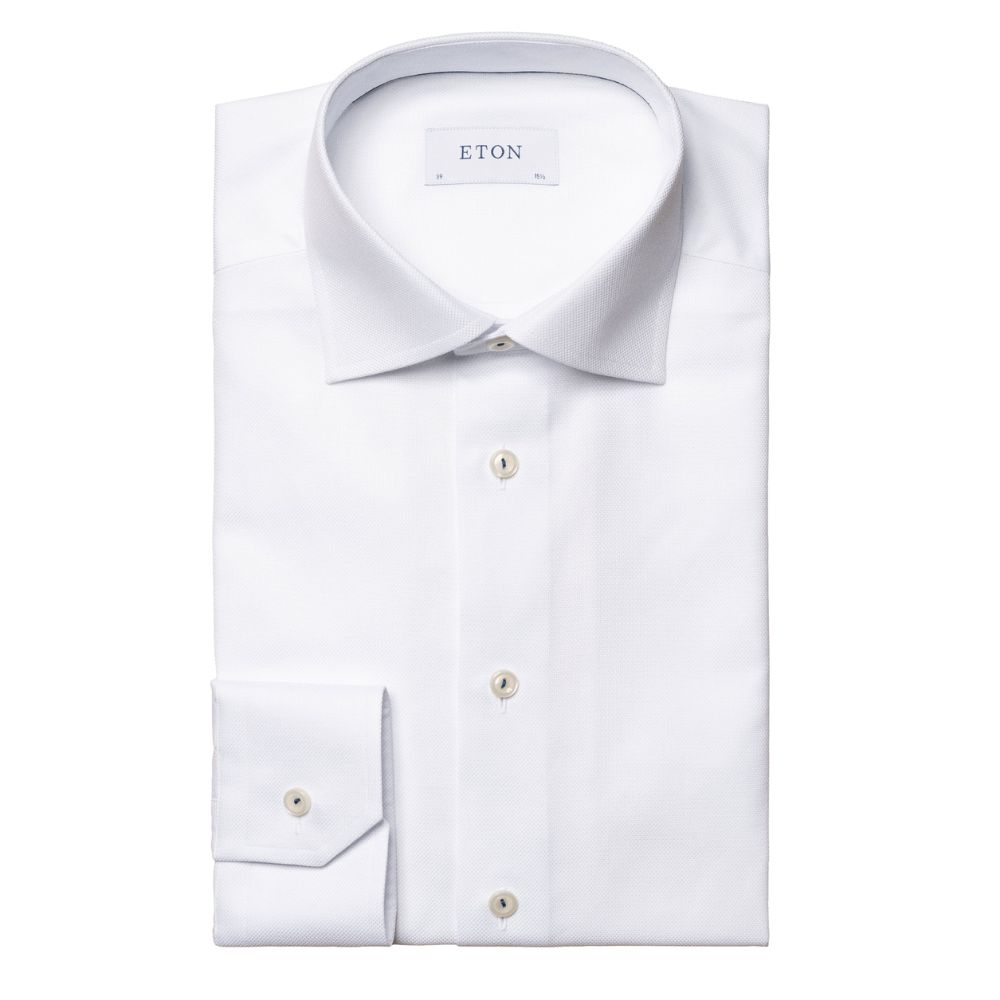 ETON Contemporary Fit Dobby White Shirt