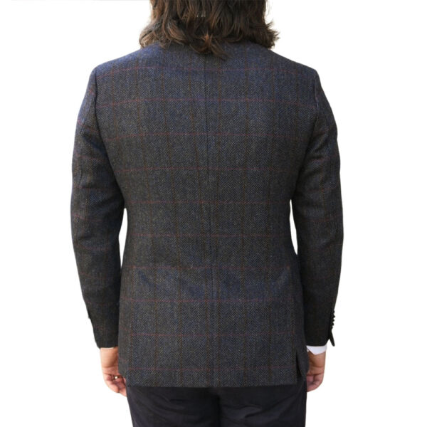 Eduard Dressler Hirringbone Check Navy Jacket back