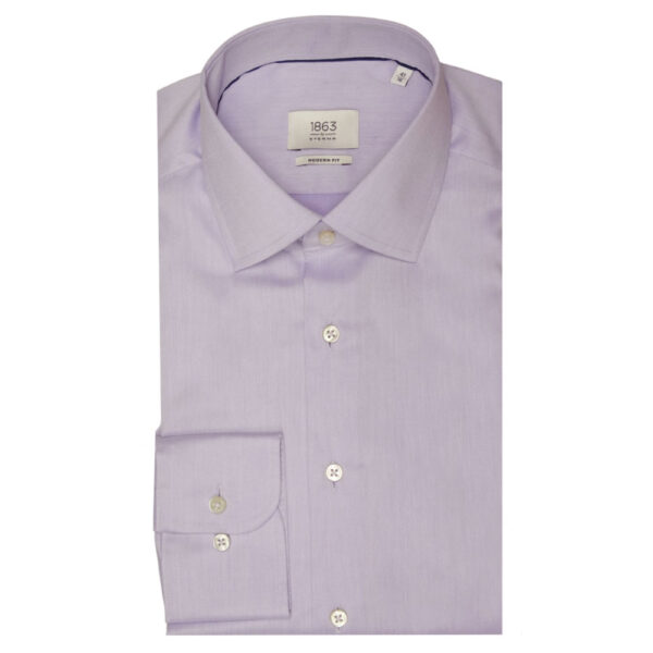 Eterna Modern Fit Purple Shirt