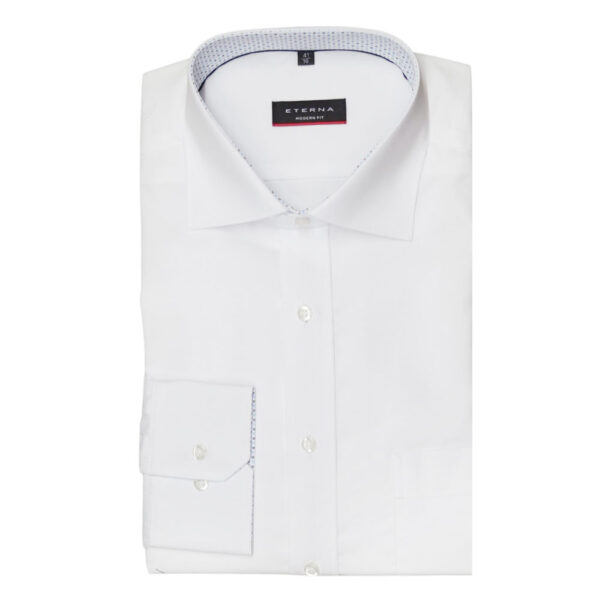 Eterna White Shirt Geometric Detail