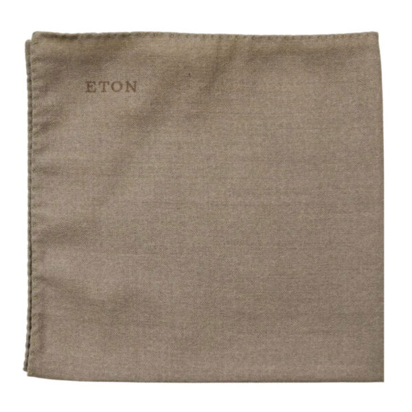 Eton Beige Pocket Square Plain