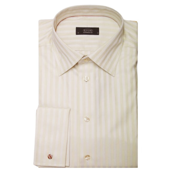 Eton striped yellow shirt with french cuff