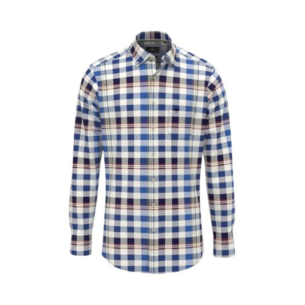 FH Modern Check Vibrant Blue Shirjt 1