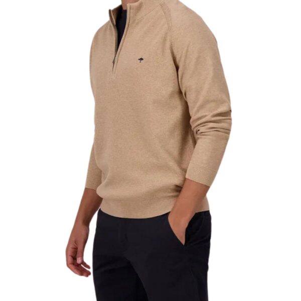 FYNCH HATTON SAND HALF ZIP 1