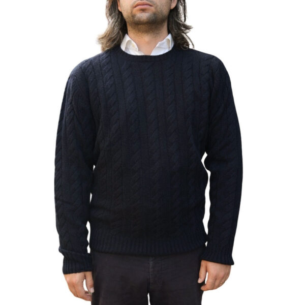 Fynch Hatton Crew Neck Navy Jumper