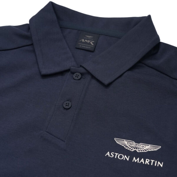 Hackett AMR Navy Polo Shirt detail