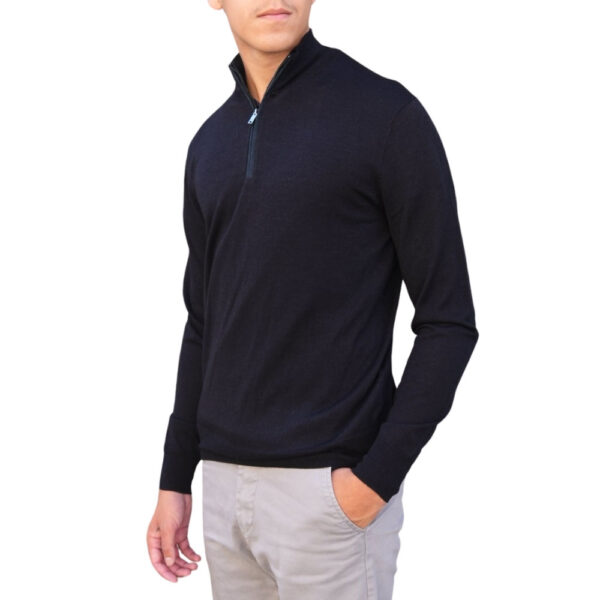 Hackett half zip lightweight jumper side