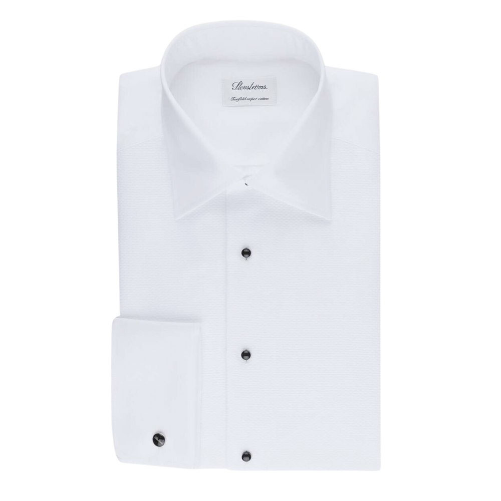 STENSTROMS Fitted Body Evening White Shirt 1