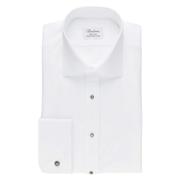 STENSTROMS Fitted Body Evening White Shirt