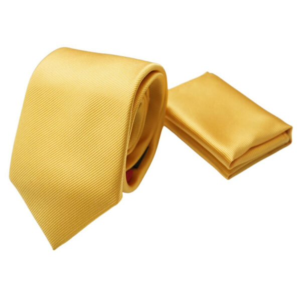 Van Buck Yellow Tie and Pocket Square Set 3