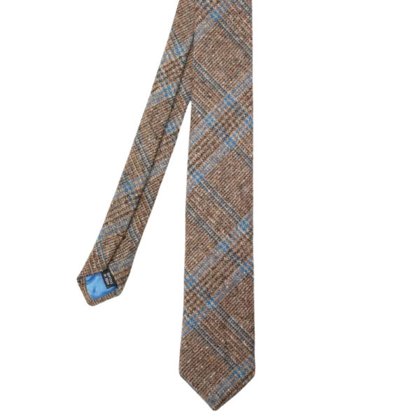 WARWICKS Brown Checked Wool Tie 2