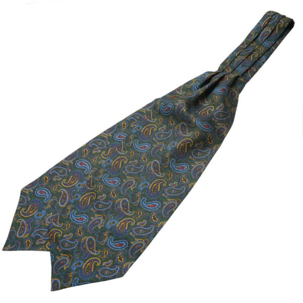 WARWICKS Dark Green Paisley Cravat