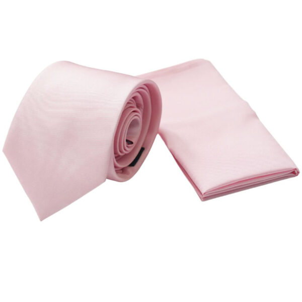 WARWICKS Pink Tie Matching Pocket Square