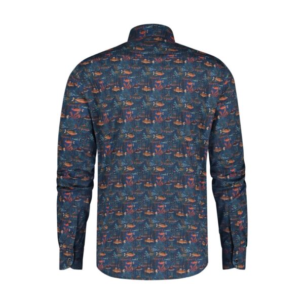 A Fish Named Fred Wild Fish Coral Navy Shirt 2