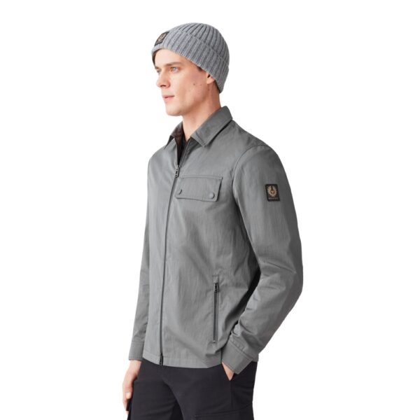 BELSTAFF Depot Cotton Gabardine Gunmetal Grey Overshirt 4