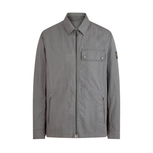 BELSTAFF Depot Cotton Gabardine Gunmetal Grey Overshirt