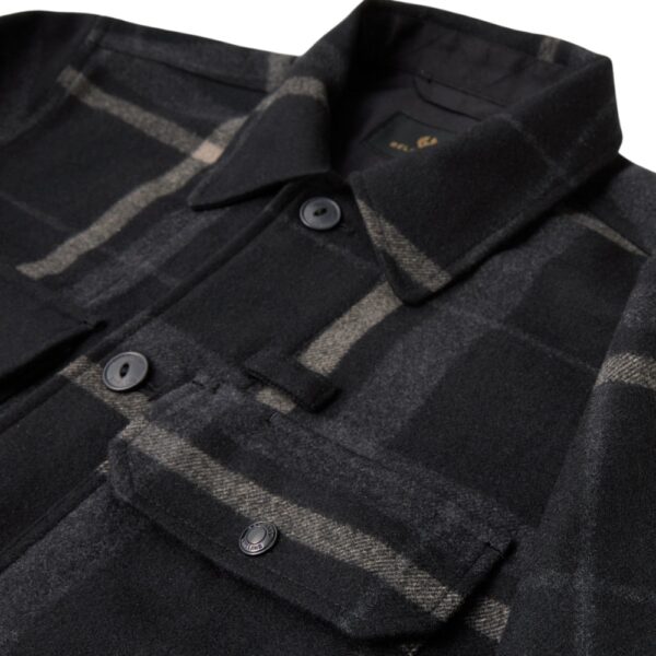 BELSTAFF Forge Wool Bland Black Checked Overshirt 3