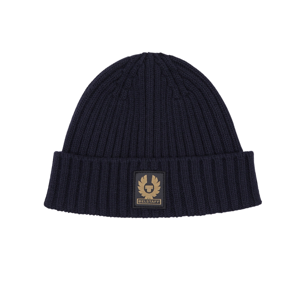 BELSTAFF Lambswool Watch Dark Ink Beanie