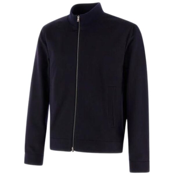 HERNO Navy Cashmere Bomber Jacket 4