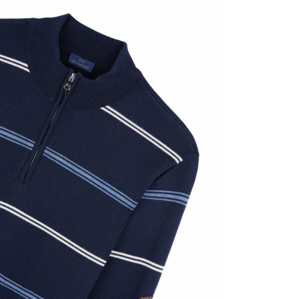 Paul Shark Centre Stripe Navy Half Zip 2