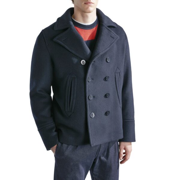 Paul and Shark Navy Peacoat with Moon Badge 2