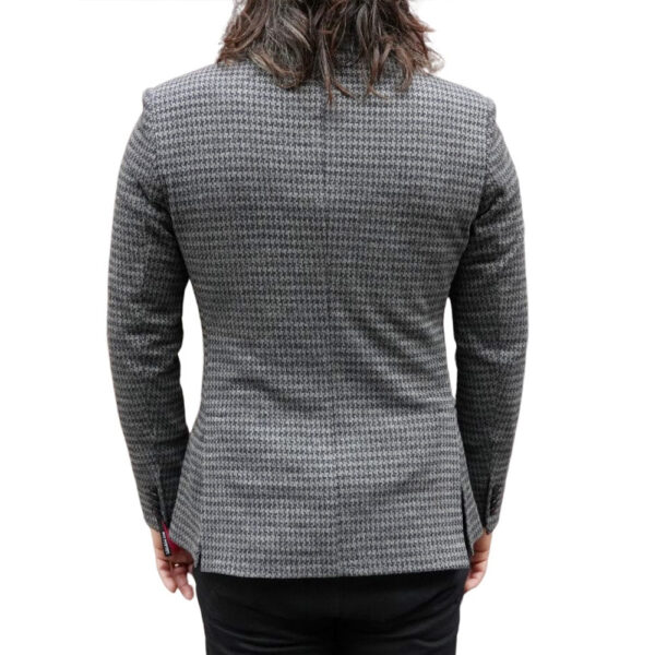 ROY ROBSON Slim Fit Hounds Tooth Jersey Grey Jacket back