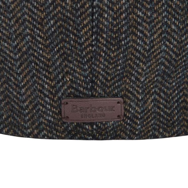 Barbour Olive Fyne Tweed Baker Boy Flat Cap